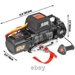 10000LBS Electric Winch Waterproof Truck Trailer 100FT Synthetic Rope Off-Road