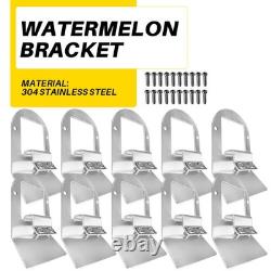 10X Truck Trailer Stainless Steel Mount Watermelon Light Under Frame Brackets EC