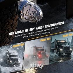 10x White Truck LED Watermelon Lights Side Marker with Stainless Steel Brackets