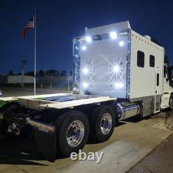 10x White Truck LED Watermelon Lights Side Marker with Stainless Steel Brackets