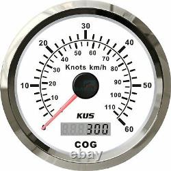 110 km/h KUS GPS Speedometer Boat Marine Truck Analogue Speed Gauge 0-60 Knots