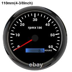 110mm GPS Speedometer 0-80MPH Tacho 6000RPM Waterproof For Car Marine Boat Truck