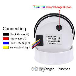 110mm GPS Speedometer 0-80MPH Tacho 6000RPM Waterproof For Car Marine Boat Truck