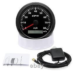 110mm GPS Speedometer 0-80MPH Tacho 6000RPM Waterproof For Car Marine Boat Truck