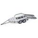 114 2axles Trailer For E20 Rc Excavator Support Legs Stainless Steel Tailboard