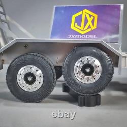 114 2Axles Trailer For E20 RC Excavator Support Legs Stainless Steel Tailboard