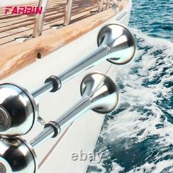 12V Stainless Steel Horn Marine Boat Horn for Ship Sailboat Yacht Car Trucks SUV