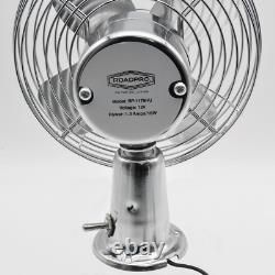 12-Volt Metal Fan Heavy-Duty Truck Car Camper Boat 2-Speed Mountable Chrome New