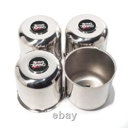 130mm 5.12in Stainless Steel Polished Trailer Truck Rim Push Through Center Caps