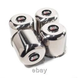 130mm 5.12in Stainless Steel Polished Trailer Truck Rim Push Through Center Caps