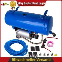 150PSI 12v Air Compressor 1.6 Gallon Tank 6L For Air Horn Bag System Train Truck