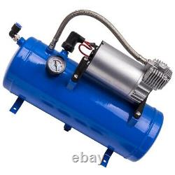 150PSI 12v Air Compressor 1.6 Gallon Tank 6L For Air Horn Bag System Train Truck