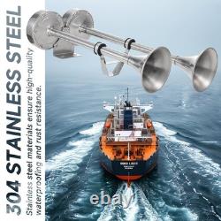 150dB Stainless Steel Boat Horn Waterproof Marine Trumpet for Yacht, Truck, SU