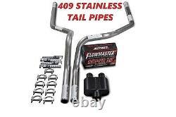 15-18 Chevy GMC Truck Stainless 2.5 Dual Truck Exhaust Kit Flowmaster Super 10