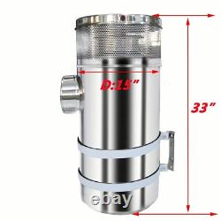 15 Inch Stainless Steel Peterbilt 379 389 Truck Air Cleaner Vortox Style 7 ID