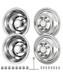 16 8 Lug Wheel Simulators Stainless Steel With Bolt Kit Fit For Pick-up Trucks