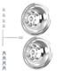 16 Inch 8 Lug Stainless Steel Wheel Covers Truck Rv Hubcaps Front Wheel