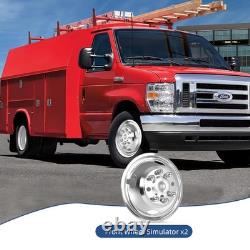 16 Inch 8 Lug Stainless Steel Wheel Covers Truck RV Hubcaps Front Wheel