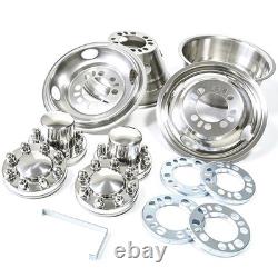 16'' Stainless Steel Dual Wheel Simulators Kits 1974-1999 Dodge Ram 3500 Truck