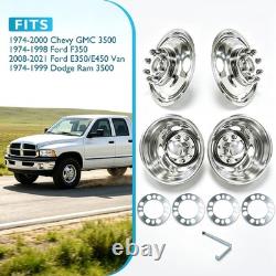 16'' Stainless Steel Dual Wheel Simulators Kits 1974-1999 Dodge Ram 3500 Truck