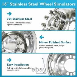 16'' Stainless Steel Dual Wheel Simulators Kits 1974-1999 Dodge Ram 3500 Truck