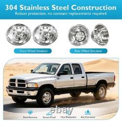 16'' Stainless Steel Dual Wheel Simulators Kits 1974-1999 Dodge Ram 3500 Truck