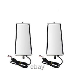16 x 6 Stainless Steel West Coast Mirror Pair Heated Signal for HD Semi Truck
