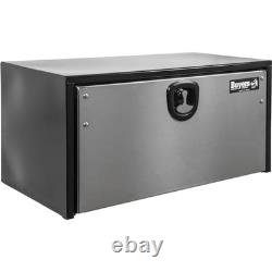 1702965 18X18X18 Inch Black Steel Truck Box With Stainless Steel Door