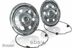 17.5 Swedish Style Full Set Wheel Trims For Truck Bus Polished Stainless Covers