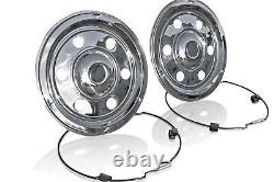 17.5 Swedish Style Stainless Steel Rear Wheel Trims Covers Bus Truck Lorry