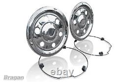 17.5 Swedish Style Stainless Steel Rear Wheel Trims Covers Bus Truck Lorry