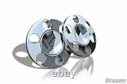 17.5 Universal Stainless Steel Front Outer Wheel Trims Covers Truck Lorry