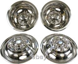 17'' 8 Lugs 5 Holes Stainless Steel Wheel Simulator for 2011-2021 GMC 3500 Truck