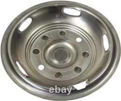 17'' 8 Lugs 5 Holes Stainless Steel Wheel Simulator for 2011-2021 GMC 3500 Truck