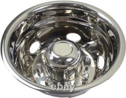 17'' 8 Lugs 5 Holes Stainless Steel Wheel Simulator for 2011-2021 GMC 3500 Truck