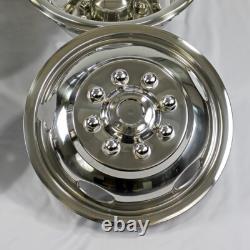17'' 8 Lugs 5 Holes Stainless Steel Wheel Simulator for 2011-2021 GMC 3500 Truck