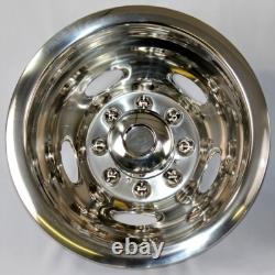 17'' 8 Lugs 5 Holes Stainless Steel Wheel Simulator for 2011-2021 GMC 3500 Truck