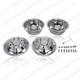 17 Polished Wheel Simulators 8 Lugs For 2011-2021 Chevy Silverado 3500 Hd Truck