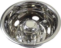 17 Polished Wheel Simulators 8 Lugs for 2011-2021 Chevy Silverado 3500 HD Truck