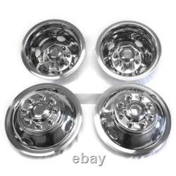 17 Polished Wheel Simulators 8 Lugs for 2011-2021 Chevy Silverado 3500 HD Truck