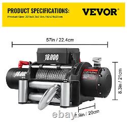 18000Ibs Electric Winch 12V 75Feet Steel Rope 4WD ATV UTV Winch Towing Truck