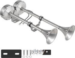 180dB Stainless Steel Marine & Truck Safety Horn 12V Double Trumpet Design
