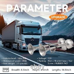 180dB Stainless Steel Marine & Truck Safety Horn 12V Double Trumpet Design