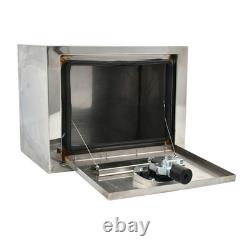 18x12x14 Stainless Steel Underbody Truck Tool Box Trailer Storage withLock