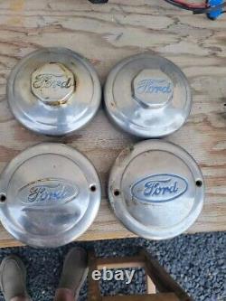 1934-1939 Ford Pick-up Truck Stainless Steel Hub Caps. Set of 4