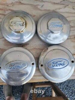 1934-1939 Ford Pick-up Truck Stainless Steel Hub Caps. Set of 4
