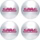 1947-53 Gmc Pickup Truck Wheel Hub Cap Set With Red Gmc Logo Stainless Steel