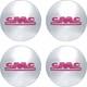 1947-53 Gmc Pickup Truck Wheel Hub Cap Set With Red Gmc Logo Stainless Steel