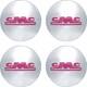 1947-53 Gmc Pickup Truck Wheel Hub Cap Set With Red Gmc Logo Stainless Steel