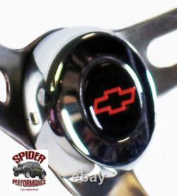1948-1959 Chevy pickup steering wheel Red Bowtie 15 MUSCLE CAR STAINLESS